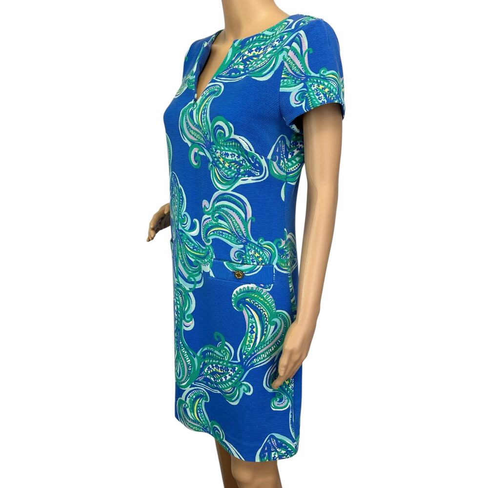 Lilly Pulitzer Layton Shift Dress Blue Crush Size M - Picture 4 of 12